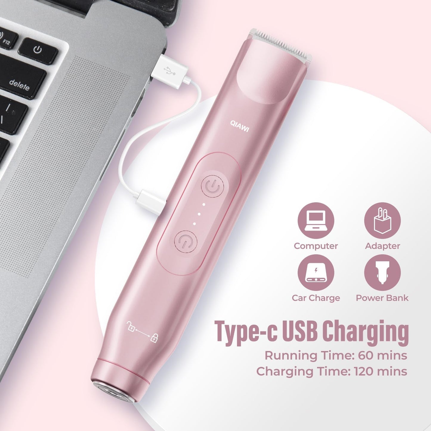 QIAWI™ 2-in-1 Women's Electric Shaver - Dual-Head Precision Trimmer🔥