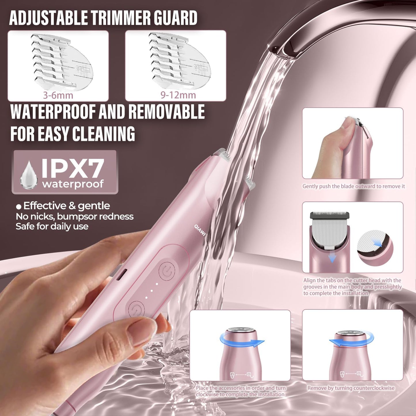 QIAWI™ 2-in-1 Women's Electric Shaver - Dual-Head Precision Trimmer🔥