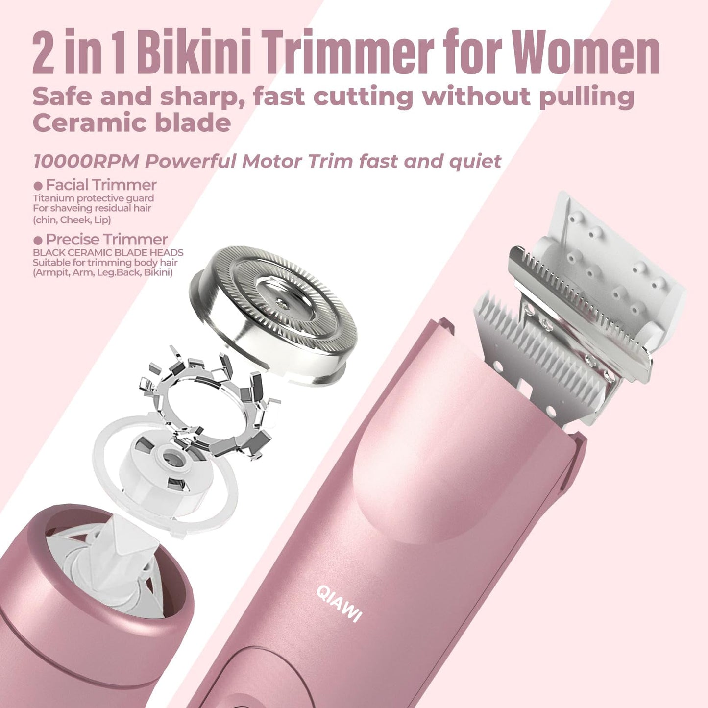 QIAWI™ 2-in-1 Women's Electric Shaver - Dual-Head Precision Trimmer🔥